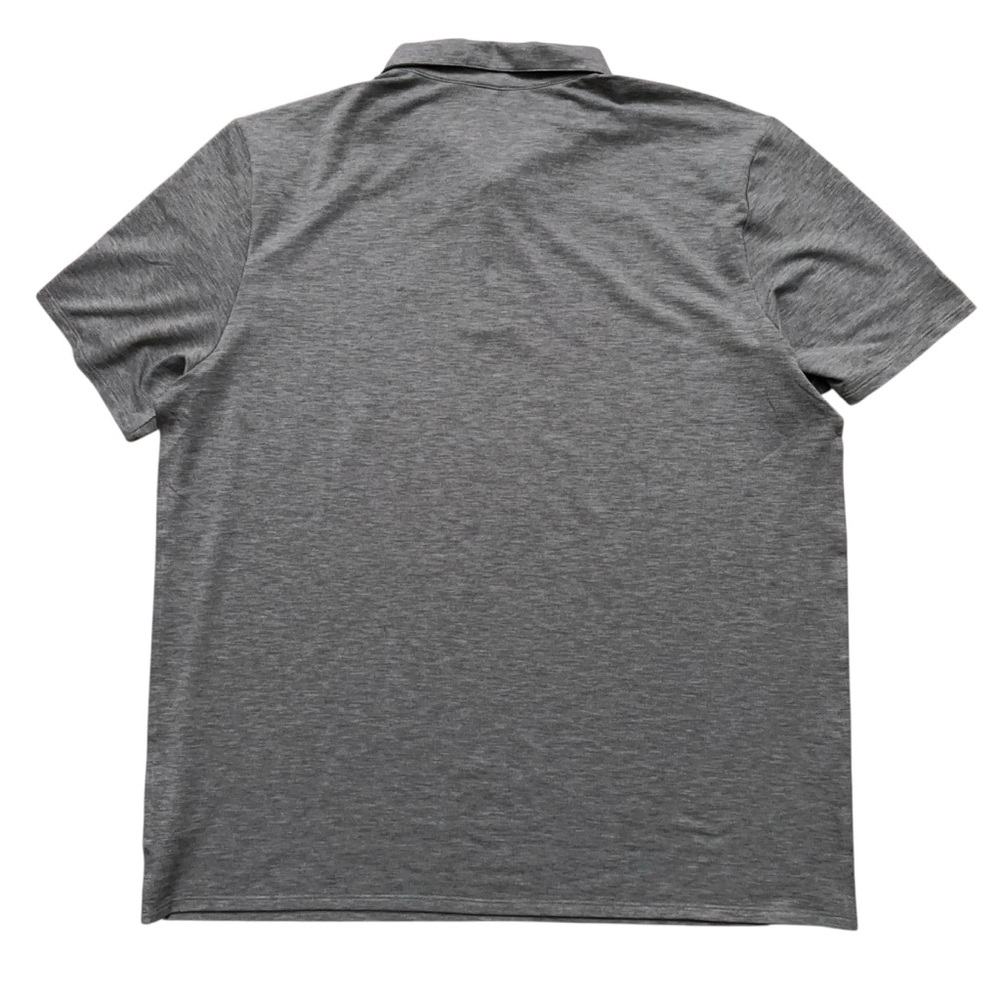 Vuori Knit Twill Polo Shirt Mens Size 2XL Short Sleeve Performance Stretch Gray - Picture 2 of 5